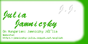 julia jamniczky business card